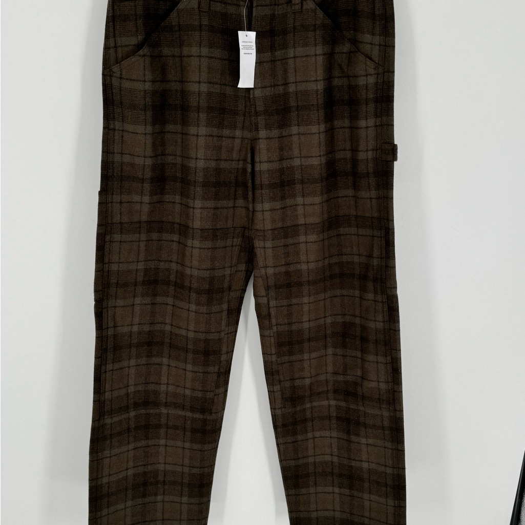 Nwt Todd Snyder Relaxed Welder Pants 30x29 Brown Plaid Wool Button Fly *Read G4